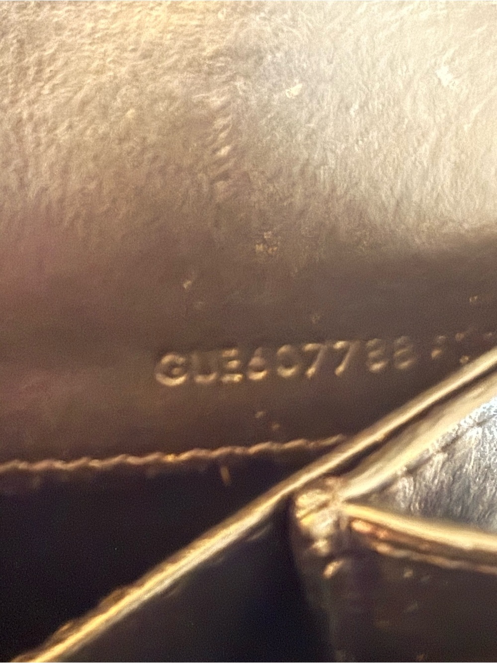 Yves Saint Laurent Black Croc-Embossed Envelope Crossbody with Gold Hardware - Picture 7 of 9